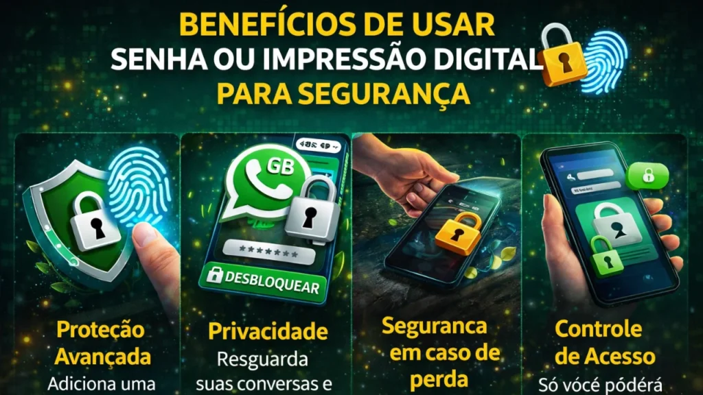 WhatsApp GB com Senha ou Impressão Digital
