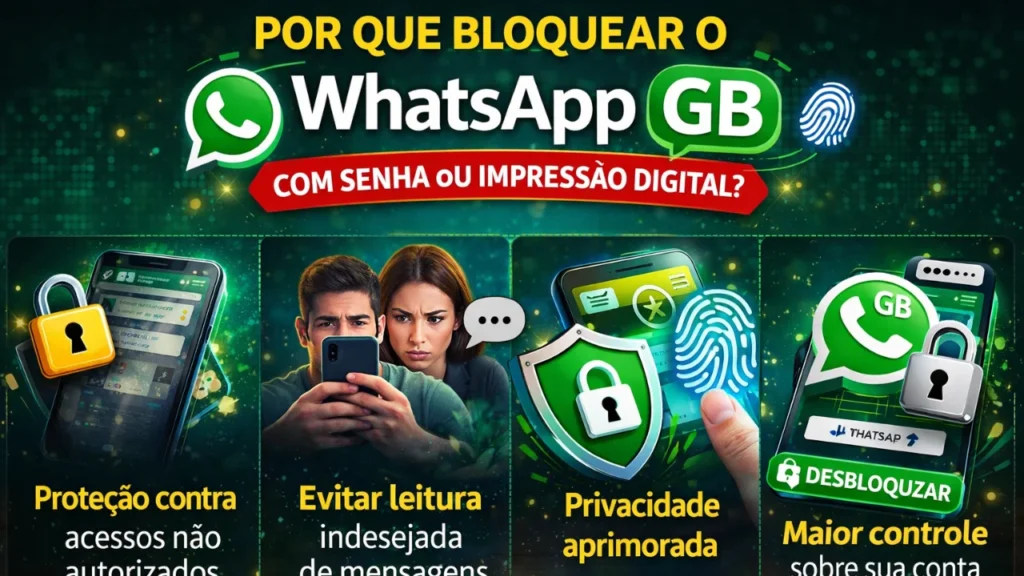 WhatsApp GB com Senha ou Impressão Digital