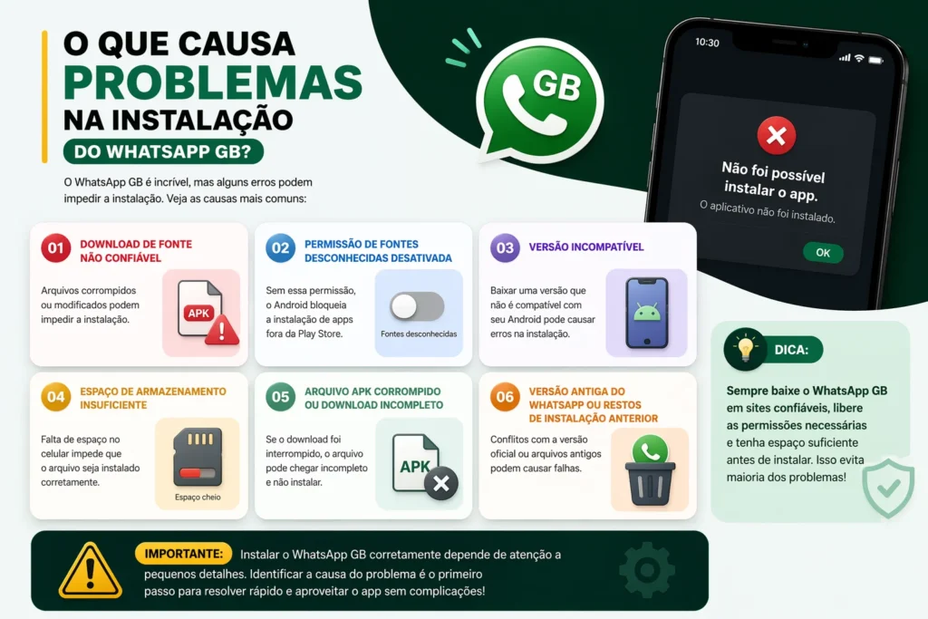 O Que Causa Problemas na Instalação do WhatsApp GB?