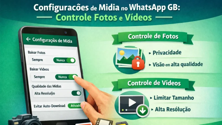 Configurações de Mídia no WhatsApp GB