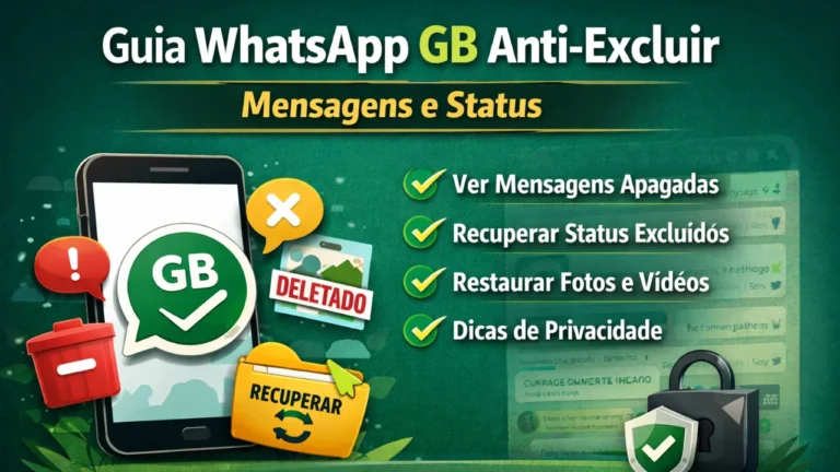 Guia WhatsApp GB Anti-Excluir : Mensagens e Status