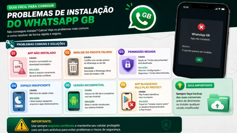 Problemas de Instalação do WhatsApp GB — Guia Fácil para Corrigir